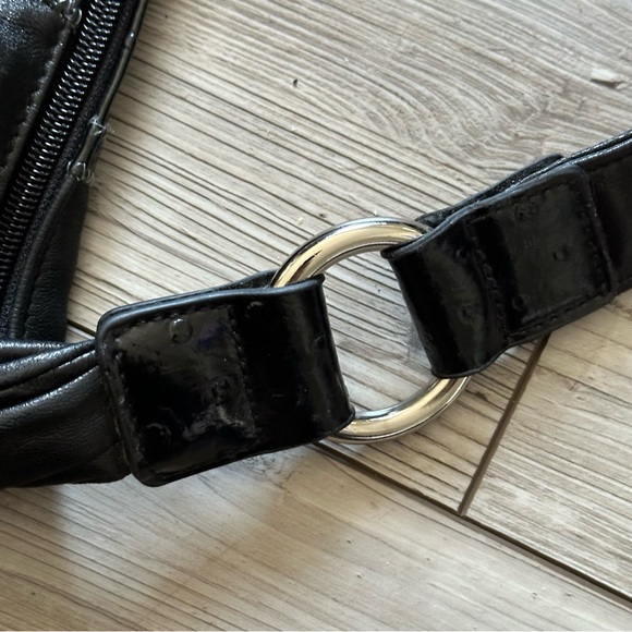 Women’s Purse CHI Carlos Falchi Genuine Leather & Snakeskin Black Shoulder/Hobo - Picture 5 of 9